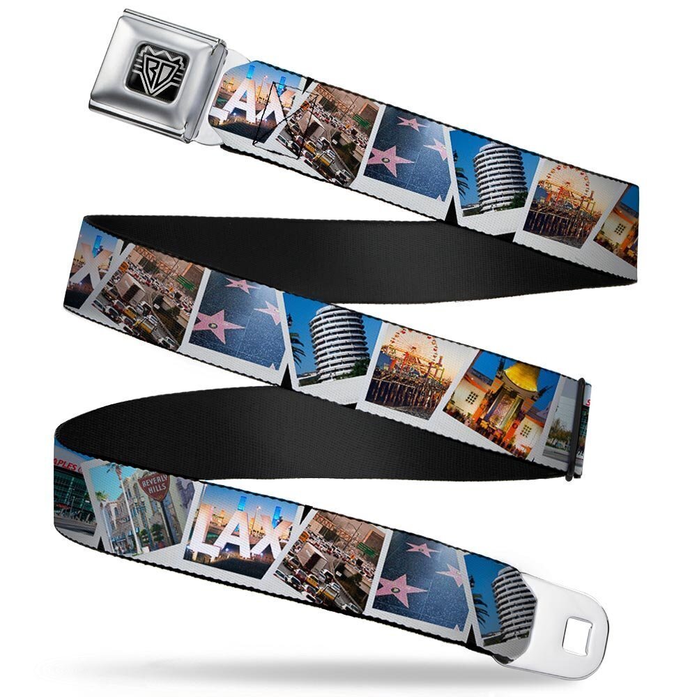 6628 Seatbelt Belt Vivid Los Angeles Snapshots Stacked 1.0" Wide